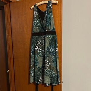 Apt. 9 Black and Blue Patterned Dress